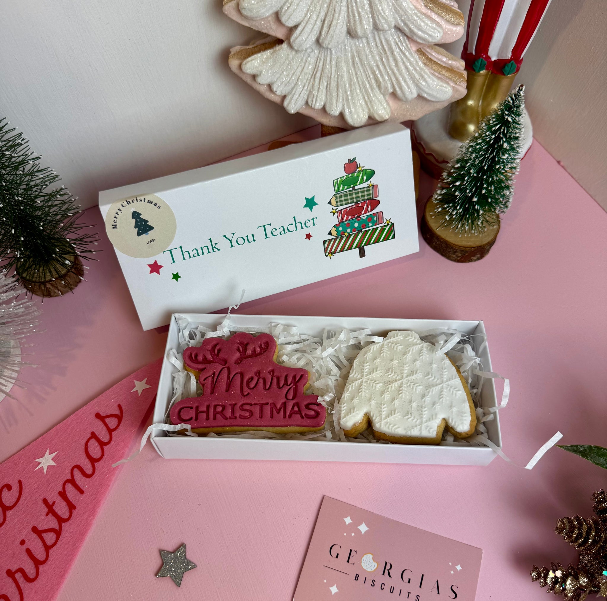 'Thank You Teacher' Festive Biscuit Gift Box