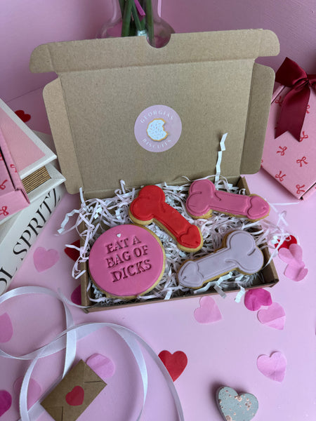 Eat a bag of d*cks cheeky biscuit gift box