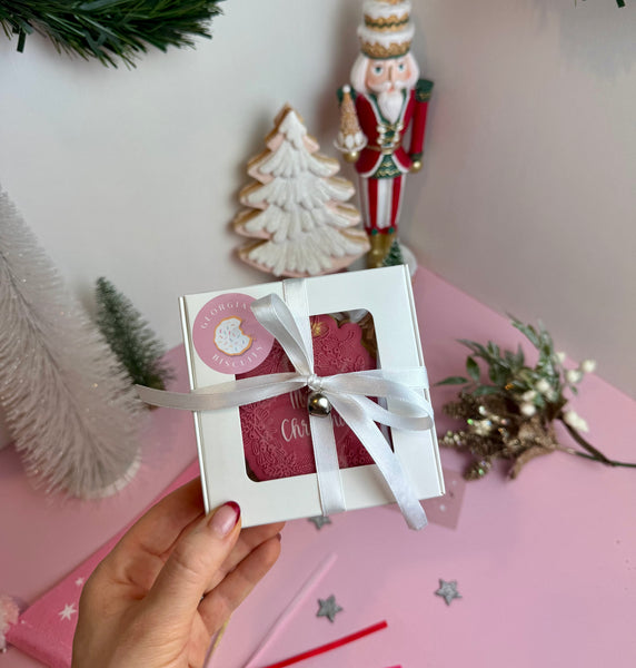 Merry Christmas Wreath Biscuit Gift Box