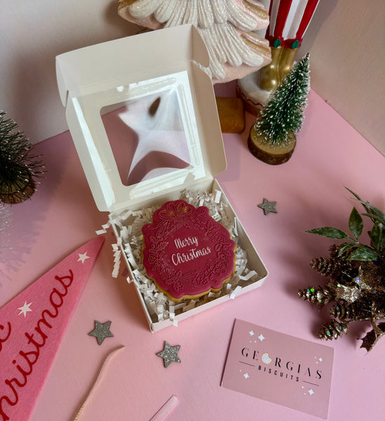 Merry Christmas Wreath Biscuit Gift Box