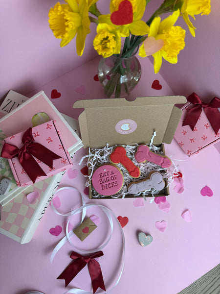 Eat a bag of d*cks cheeky biscuit gift box