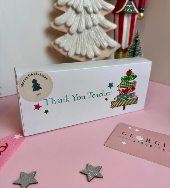 'Thank You Teacher' Festive Biscuit Gift Box