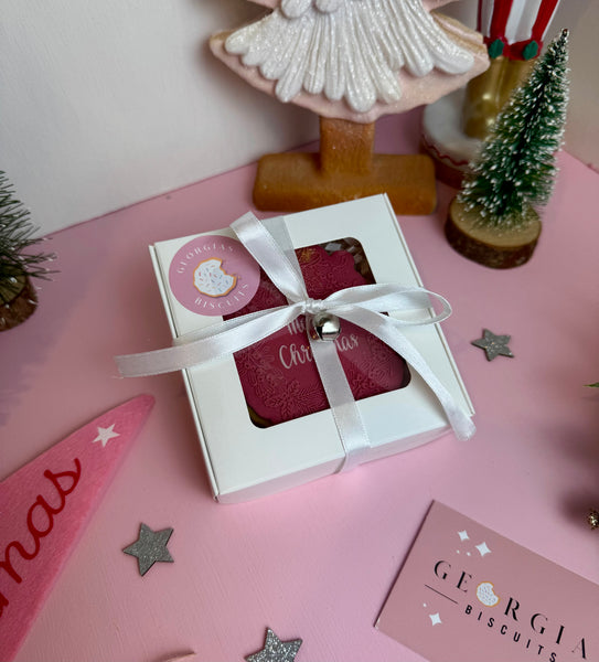 Merry Christmas Wreath Biscuit Gift Box