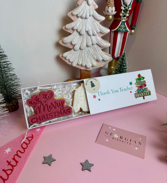 'Thank You Teacher' Festive Biscuit Gift Box