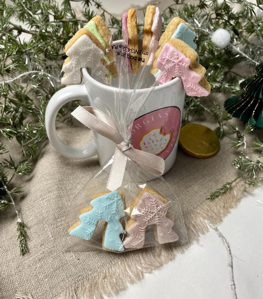 Mug Hanging Tree Biscuits - Bag with bow (x2 biscuits)