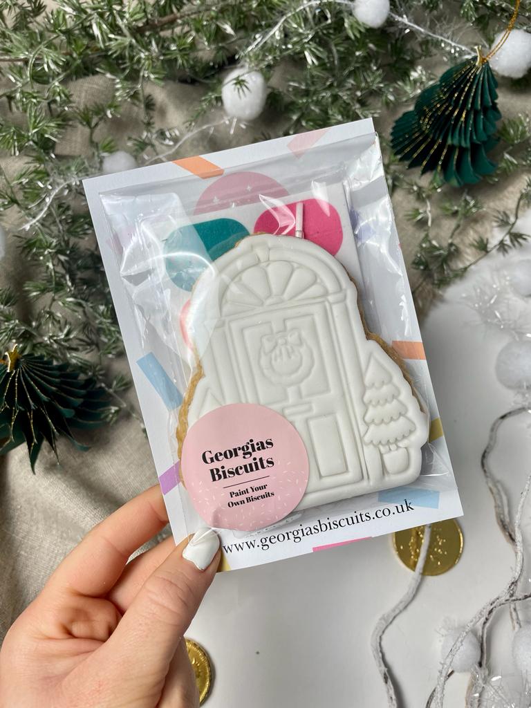 Paint Your Own Christmas Door Biscuit