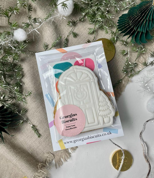 Paint Your Own Christmas Door Biscuit