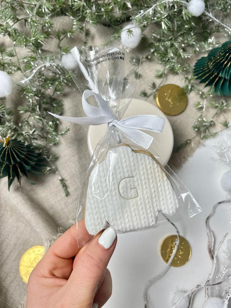 Christmas Jumper Biscuit Favour (with initial)