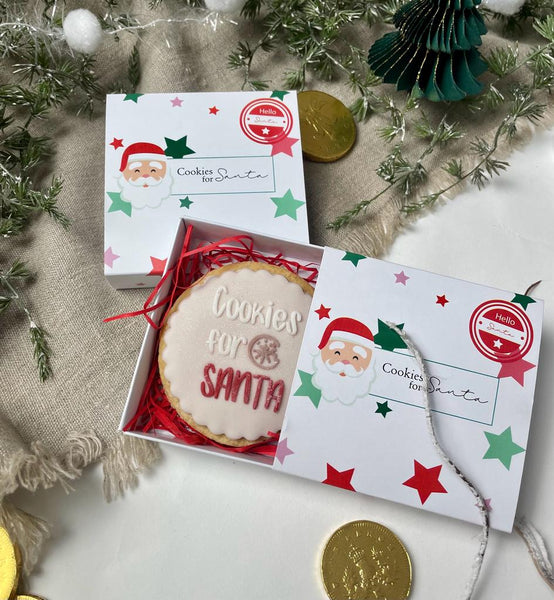 'Cookies For Santa' Individual Biscuit Gift Box