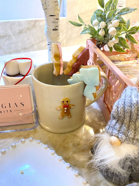 Mug Hanging Tree Biscuits - Bag with bow (x2 biscuits)